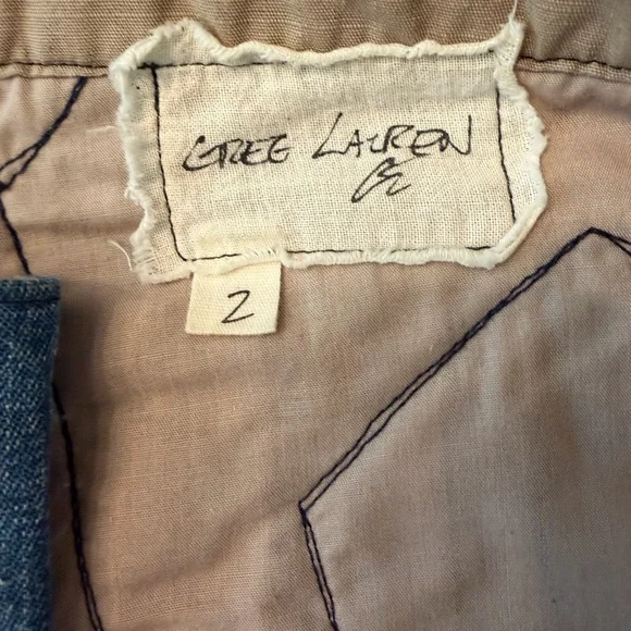 Greg Lauren mixed denim 34 lounge jeans Sz 2 - Picture 10 of 11